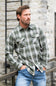 1897 Original Plaid Flannel Shirt for Men in Olive Green