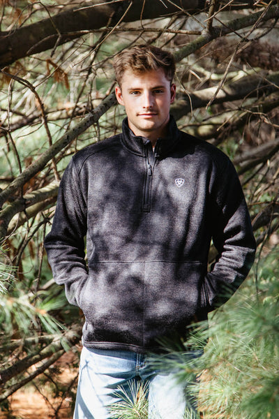 Ariat Caldwell Fleece 1/4 Zip for Men in Grey