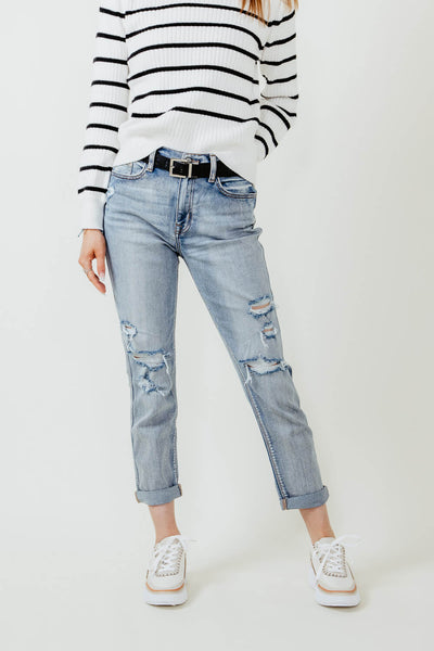 Eunina Super High Rise Boyfriend Jeans for Women