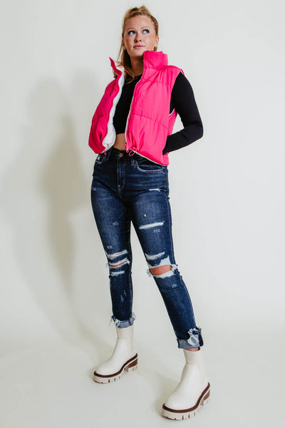Mica High Rise Distressed Ankle Skinny Jeans for Women