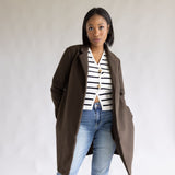 Love Tree Long Coat for Women in Espresso