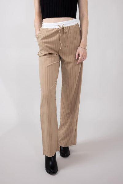 Ameri（アメリ）の「LAYERED STRIPE STRAIGHT PANTS（その他