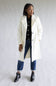 Love Tree Two Button Long Coat for Women in Ivory