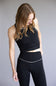 Love Tree Two Tone High Neck Tank Top for Women in Black