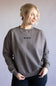 Love You Like A Summer Sunset Crewneck for Women in Fossil Brown