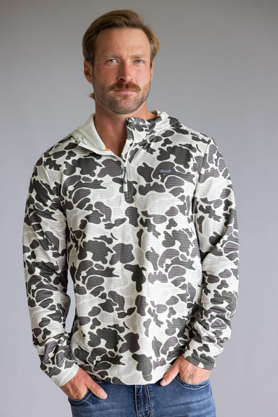 Marsh Wear Sullivan Camo Hoodie for Men in Stone Green