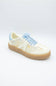 MIA Axel Sneakers for Women in Blue Floral; Marble-patterned sneaker with light blue laces on a white background