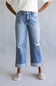 Vervet Mid Rise Cropped Straight Leg Cuff Jeans for Women