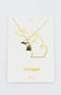 Michigan State Shaped Necklace for Women in Gold