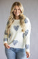 Miracle Tie Dye Heart Sweater for Women in Ivory Multi