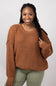 Miracle Waffle Cable Knit Sweater for Women in Camel