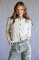 Button Front Cable Cardigan for Women in Magic Stone