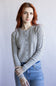Button Front Cardigan for Women in Light Heather Grey