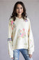 Simply Southern Relaxed Floral Hoodie for Women in Cream