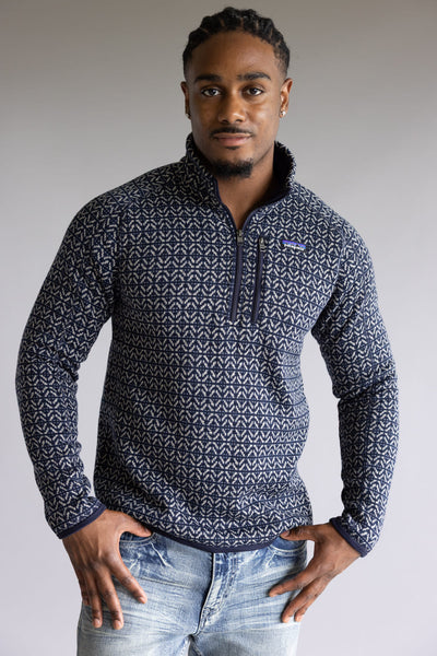 Patagonia Men’s Better Sweater Quarter Zip in Sunken Blue