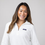Patagonia Women’s Micro D Quarter Zip in Birch White