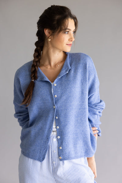 Piper Cardigan for Women in Dusty Blue | TBW237-DBLU