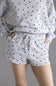 Polka Dot Fleece Shorts for Women in Grey/Black