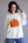 Pumpkin Sweater for Women in Ivory