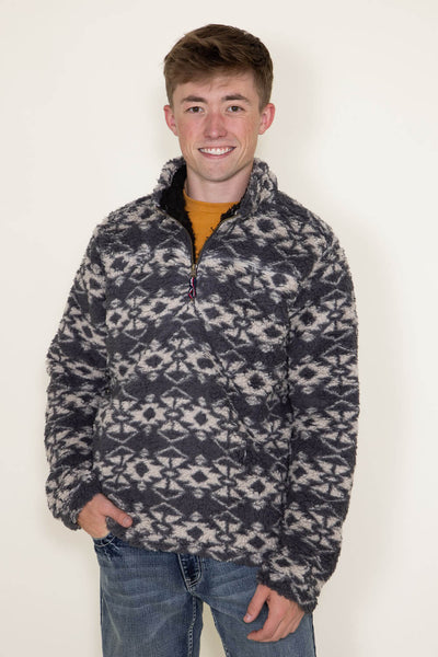 Sherpa 1/4 Zip for Men in Grey