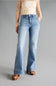 Risen High Rise Tummy Control Wide Leg Jeans for Women