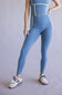 Simply Southern Seamed Workout Leggings for Women in Blue