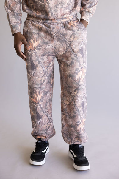 Simply Southern Camo Fleece Joggers for Men in Brown