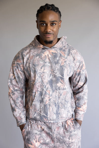 Simply Southern Camo Fleece Hoodie for Men in Brown