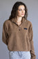 Simply Southern Taylor ½ Zip Pullover for Women in Latte