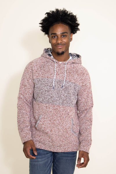 Simply Southern Mens Heather Hoodie for Men in Multi Cream