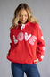 Simply Southern Love Patch Hoodie for Women in Red