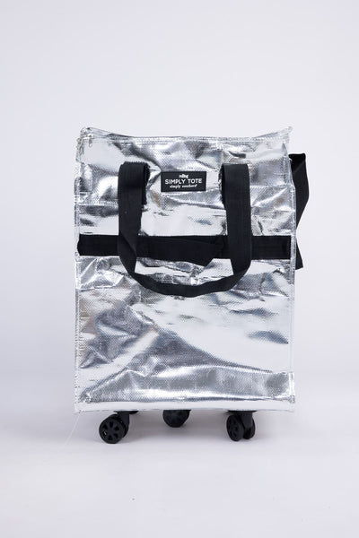 Simply Southern Rolling Tote Bag in Silver