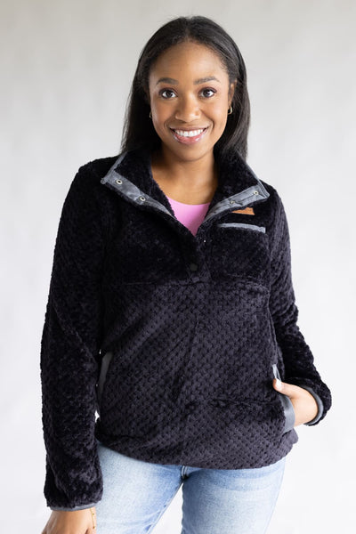 Simply Southern Simply Soft Pullover for Women in Black