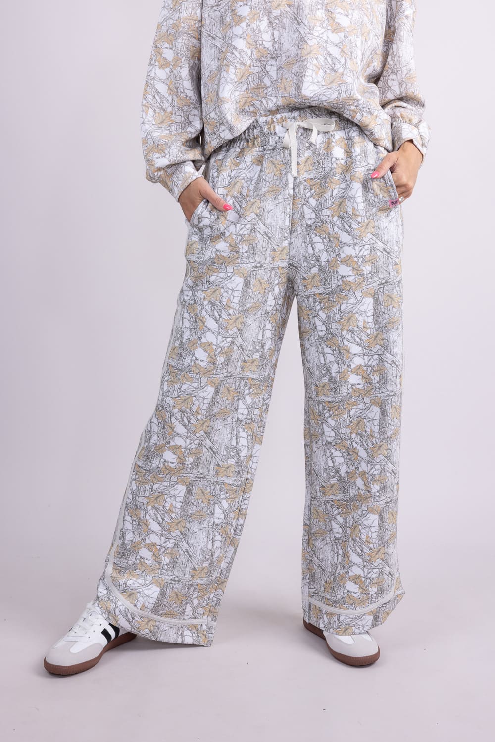 Simply Southern Sloan Modal Pants for Women in White Camo | PP