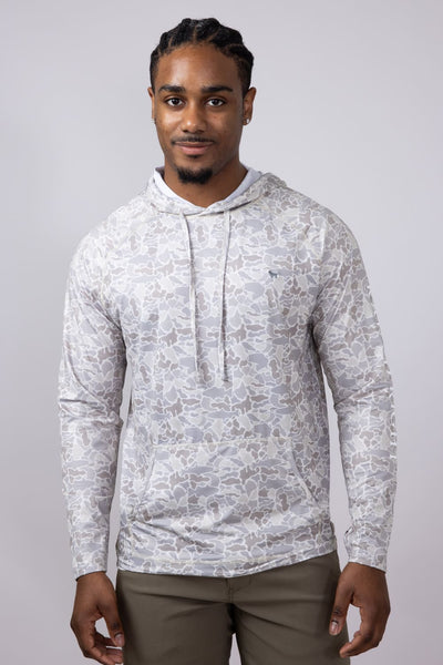 Simply Southern Sport Hoodie for Men in Grey Camo