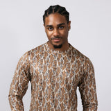 Simply Southern Mens Sport Shirt for Men in Brown Camo