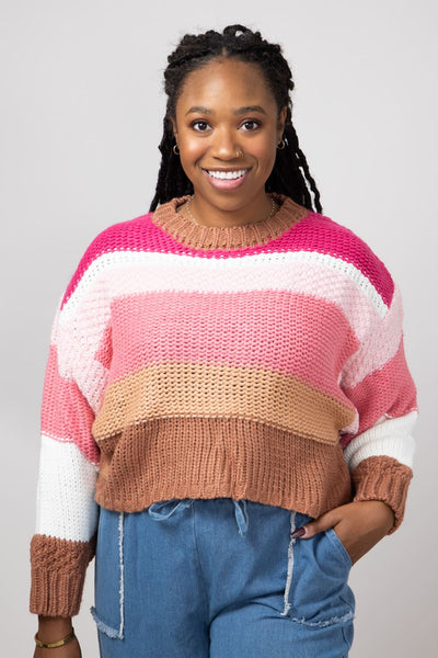 トップス soor ploom Berry Stitch Print Sugar Plum Wilma Pullover in Sugar Plum by Soor Ploom - Last One In