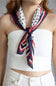 Stars and Stripes Americana Silk Scarf for Women in Ivory