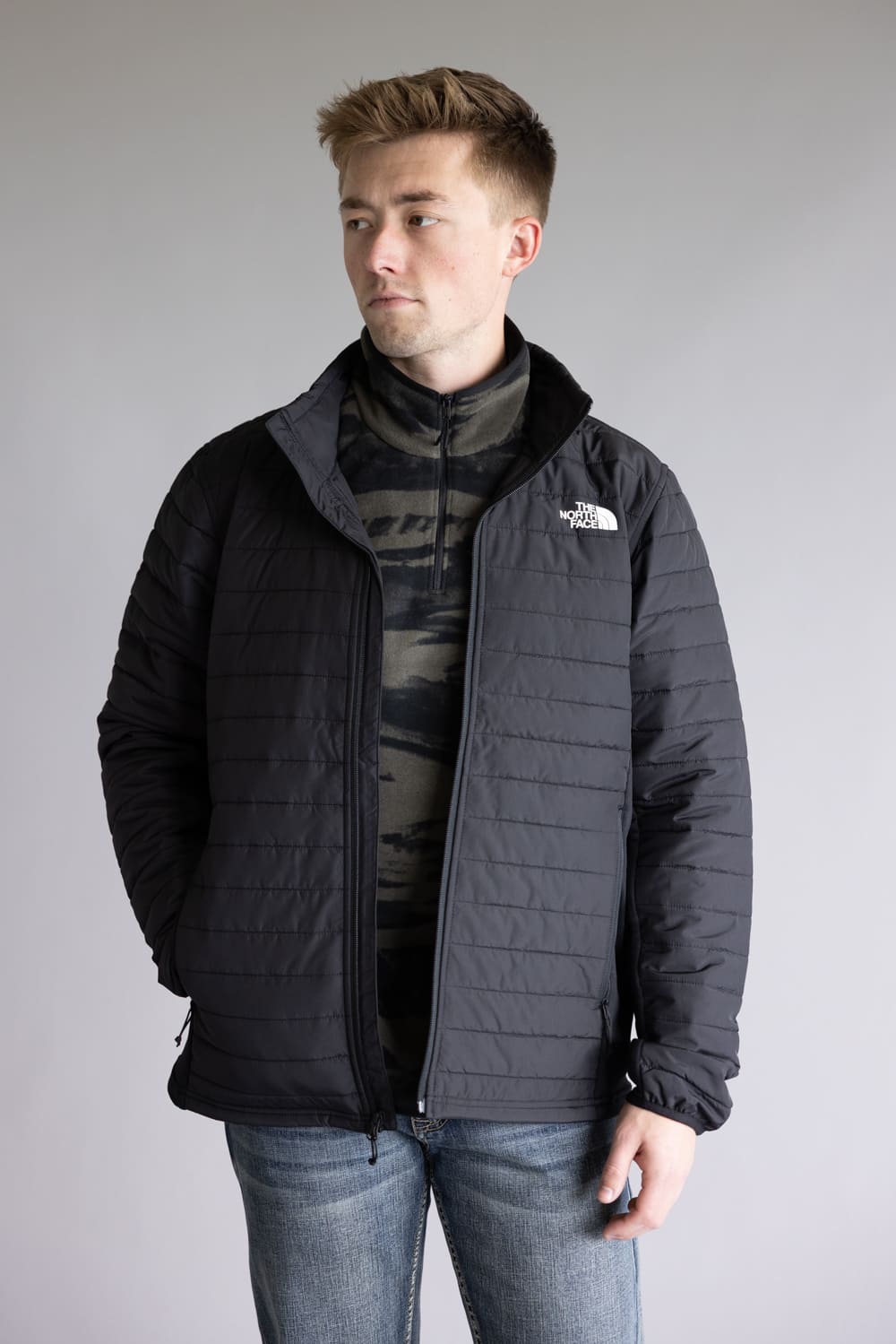 The North Face Canyonlands Hybrid Full Zip Jacket for Men in Black