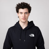 The North Face Box Logo Hoodie for Men in Black/Yellow