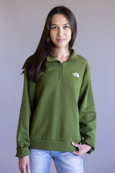 The North Face Evolution ¼ Zip for Women in Woodland Green