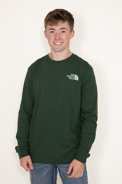 The North Face Long Sleeve Sleeve Hit T-Shirt for Men in Green