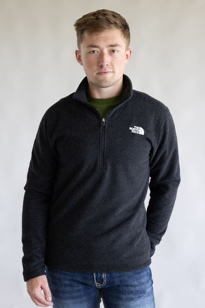 The North Face Textured Cap Rock Quarter Zip for Men in Black Heather