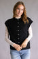Things Between Cap Sleeve Piper Cardigan for Women in Black