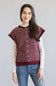 Things Between Stripe Cap Sleeve Piper Cardigan for Women in Wine