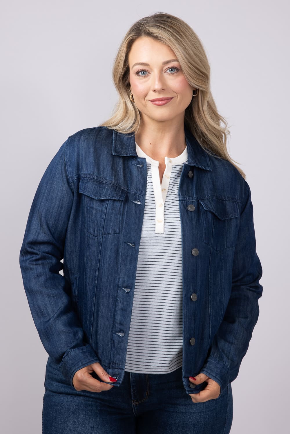 Thread & Supply Jackie Denim Jacket for Women in Dark Wash