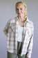 Thread & Supply Saja Button Up Shirt for Women in Mauve Taupe Plaid