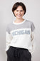 Thread & Supply Color Block Michigan Sweater for Women in Grey