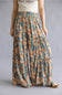 Tiered Floral Beach Pants for Women in Teal