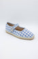 Top Moda Fallon Gingham Mary Jane Flats for Women in Blue